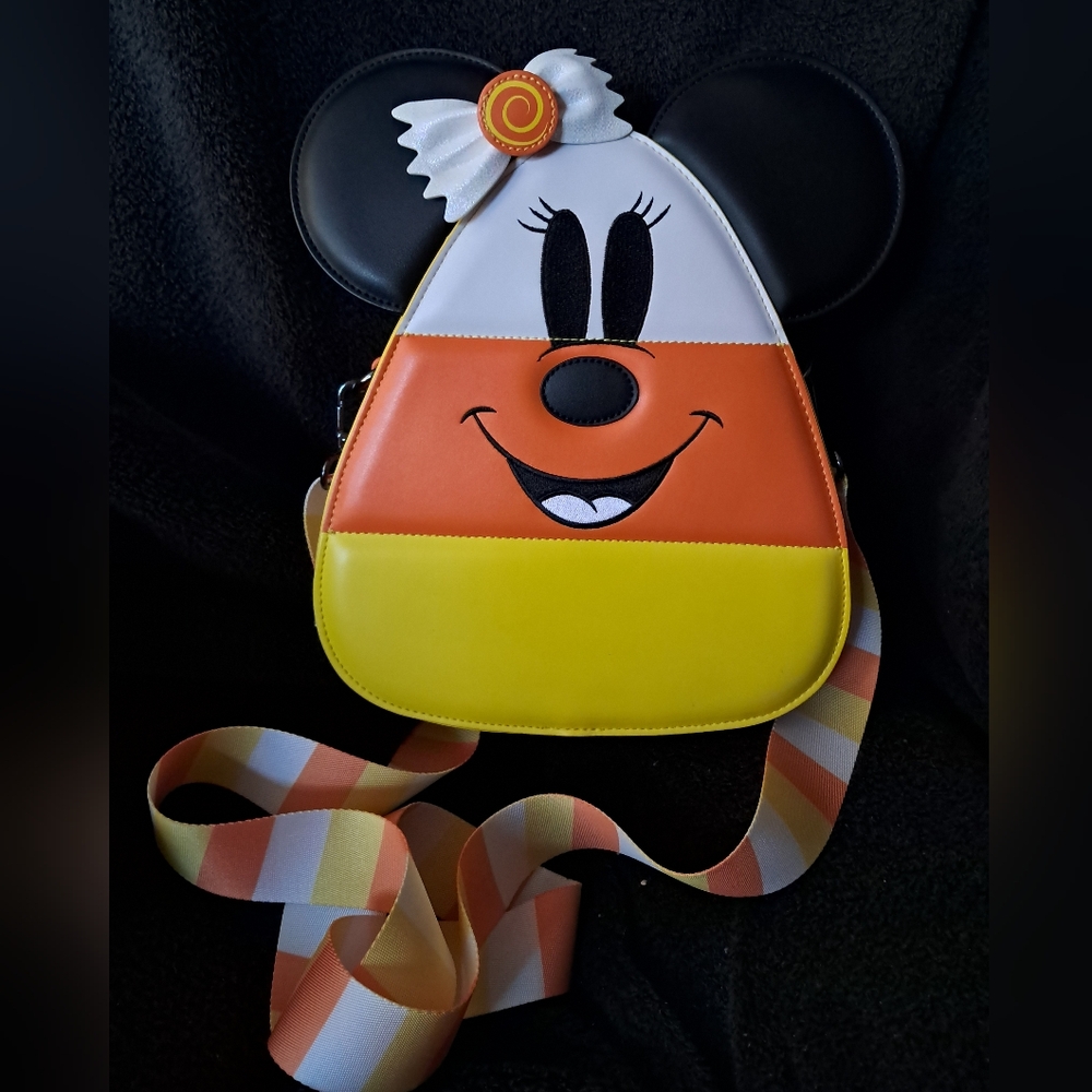 Mickey and Minnie Candy Corn Reversible Loungefly Crossbody